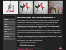 Tablet Screenshot of kunstverein-herrenberg.de